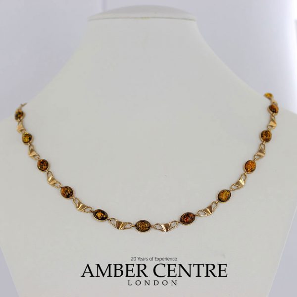 Italian Made German Green Baltic Amber Necklace in 9ct solid Gold- GN0034G RRP£1275!!!