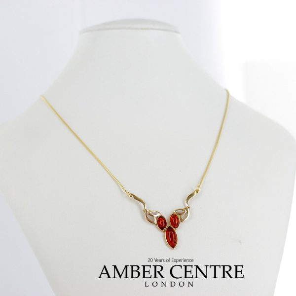 Italian Handmade German Baltic Amber Necklace in 9ct solid Gold- GN0082 RRP£495!!!