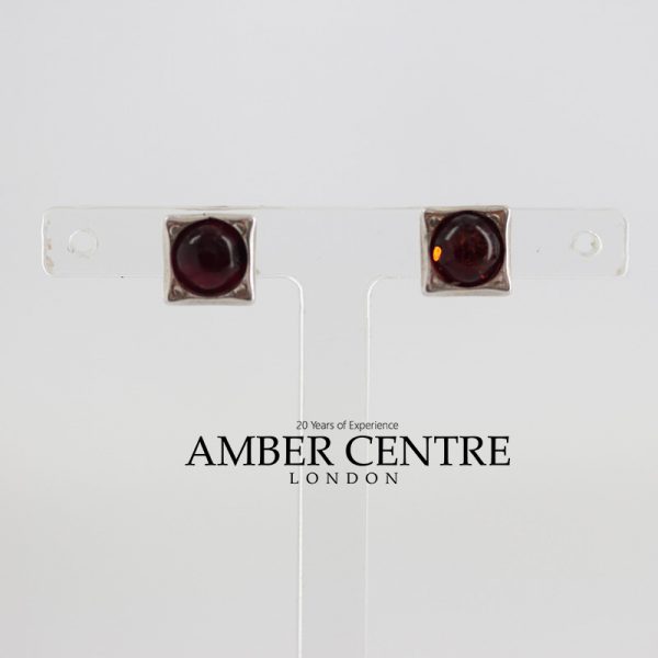 German Baltic Amber Italian Style Stud Earrings In 925 Silver ST0091 RRP£15!!!