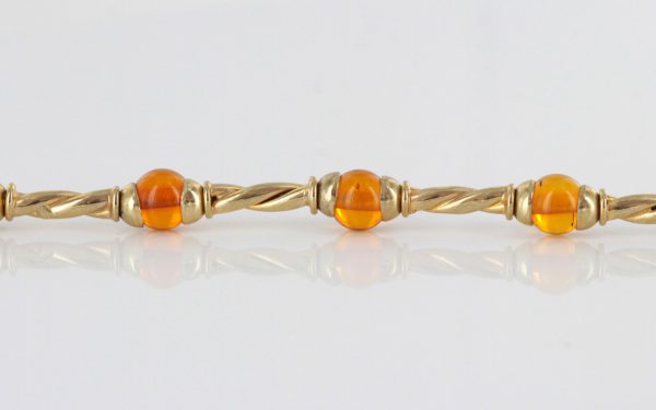 ITALIAN HANDMADE GERMAN BALTIC AMBER BRACELET IN 9CT solid GOLD GBR021-RRP£600!!!