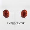 German Baltic Amber Classic Stud Earrings In 925 Silver Handmade ST0085 RRP£50!!!