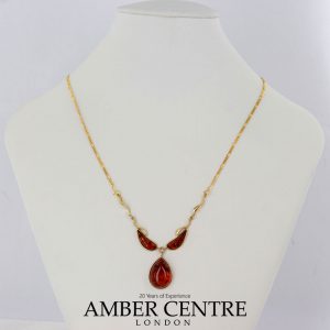 Italian Handmade German Baltic Amber Necklace in 9ct solid Gold- GN0022H RRP£695!!!