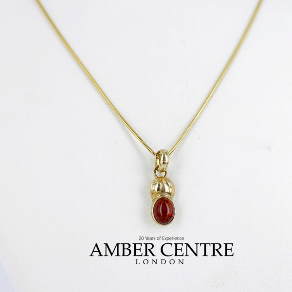 Italian Made Elegant "Love" Baltic Amber Pendant in 9ct solid Gold -GP0100 RRP£175!!!