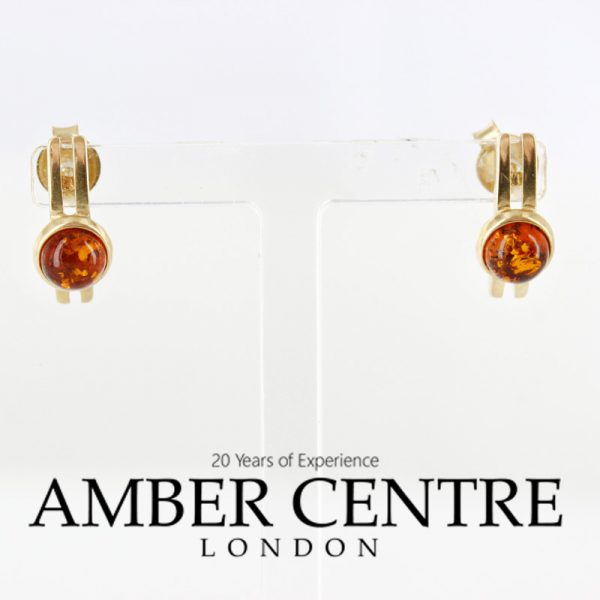 Italian Made German Baltic Amber Stud Earrings In 9ct Gold GS0100 RRP£175!!!