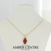 Italian Handcrafted 14ct solid Gold Pendant with German Baltic Amber GP0870 RRP£325!!!