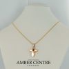 Italian Handcrafted Unique German Amber 9ct solid Gold Cross Pendant GP0168 RRP£325!!!
