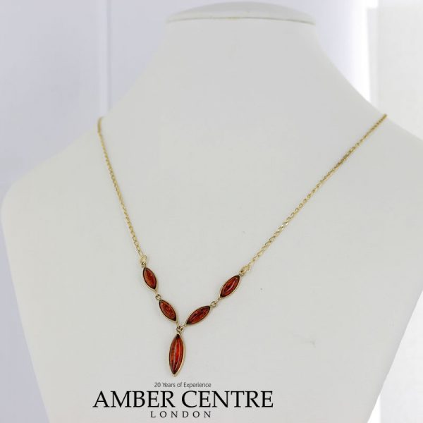 Italian Handmade German Baltic Amber Necklace in 9ct solid Gold- GN0053 RRP£425!!!