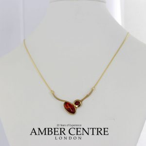 Italian Handmade German Baltic Amber Necklace in 9ct solid Gold- GN0061 RRP£595!!!