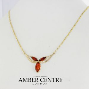 Italian Handmade German Baltic Amber Necklace in 9ct solid Gold- GN0063H RRP£525!!!