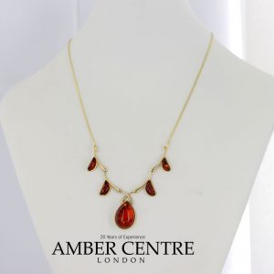 Italian Handmade German Baltic Amber Necklace in 9ct solid Gold- GN0084 RRP£775!!!