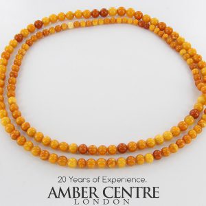 Antique German Baltic Amber Unique Butterscotch Beaded Necklace A0120 RRP£6250!!