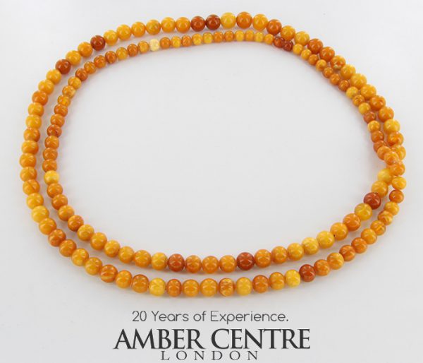 Antique German Baltic Amber Unique Butterscotch Beaded Necklace A0120 RRP£6250!!