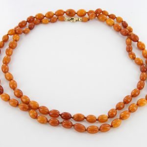 Antique German Baltic Amber Unique Butterscotch Beaded Necklace A0121 RRP£5950!!