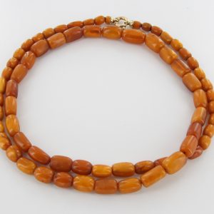 Antique German Baltic Amber Unique Butterscotch Beaded Necklace A0124 RRP5500!!!