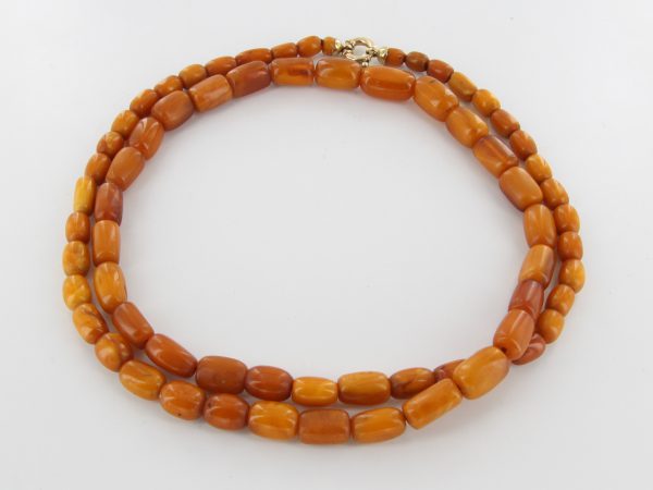 Antique German Baltic Amber Unique Butterscotch Beaded Necklace A0124 RRP5500!!!