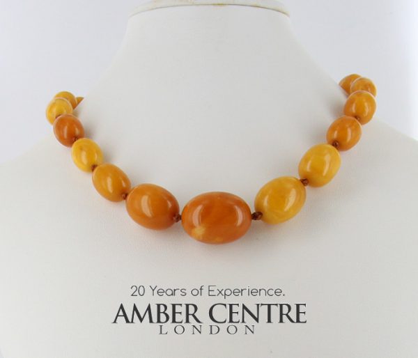 Antique German Baltic Amber Unique Butterscotch Beaded Necklace A0130 RRP£2950!!