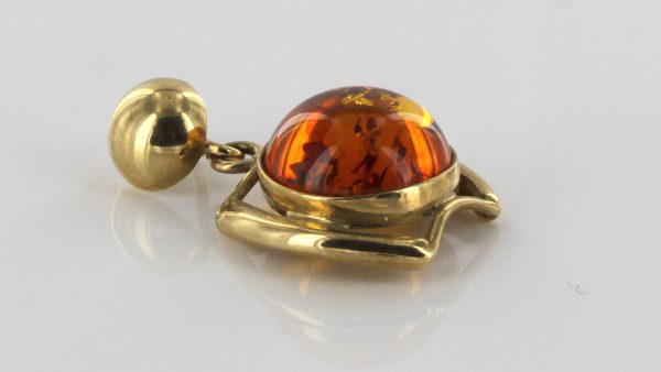Italian Handmade Modern Elegant German Baltic Amber Pendant in 9ct solid Gold - GP0182 RRP£255!!!