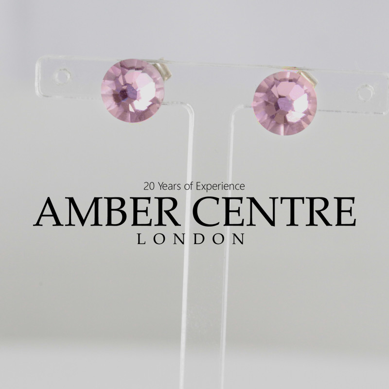 Lilac stud earrings discount