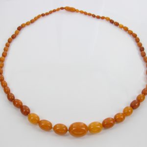 Antique German Baltic Amber Unique Butterscotch Beaded Necklace A0132 RRP£3950!!!