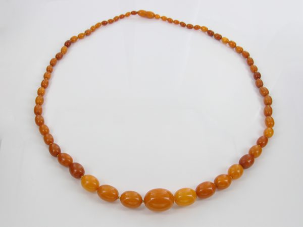 Antique German Baltic Amber Unique Butterscotch Beaded Necklace A0132 RRP£3950!!!