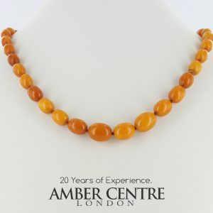 Antique German Baltic Amber Unique Butterscotch Beaded Necklace A0126 RRP£1950!!