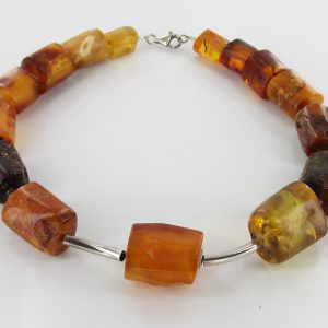 German Baltic Amber Natural Unique Bead Necklace Handmade A325 – RRP£1450!!!