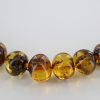 German Baltic Amber Natural Unique Bead Necklace with organic inclusions Handmade A301 RRP£3950!!!