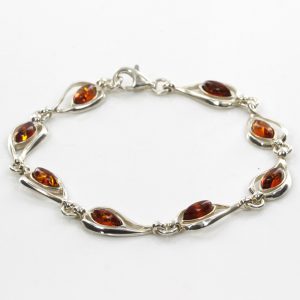 Italian Style German Baltic Amber Elegant Bracelet 925 Sterling Silver BR047 RR120!!!