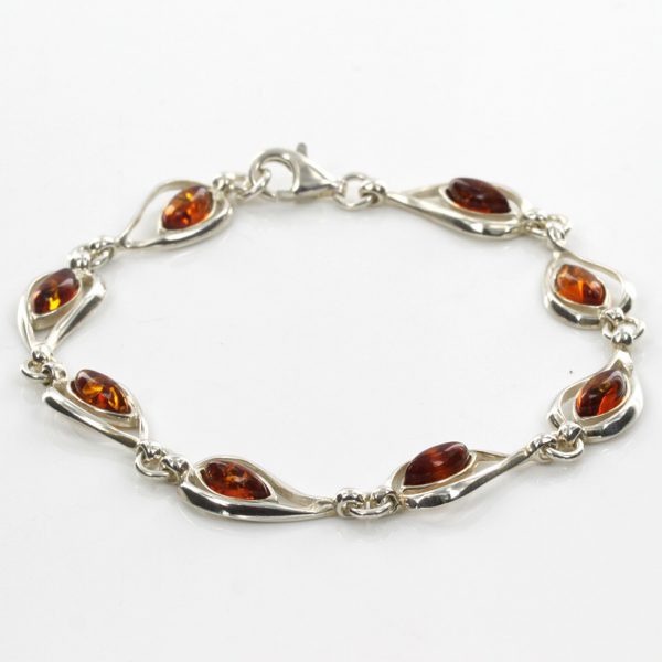 Italian Style German Baltic Amber Elegant Bracelet 925 Sterling Silver BR047 RR120!!!