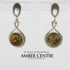 Italian Made Elegant German Baltic Amber 925 Silver Earrings E0100 RRP£30!!!