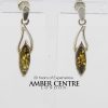 Italian Made Elegant German Baltic Amber 925 Silver Earrings E0101 RRP£30!!!