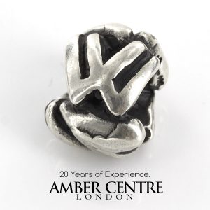 Genuine Trollbeads Silver Charm Letter Bead W 11144 W RRP£35!!!