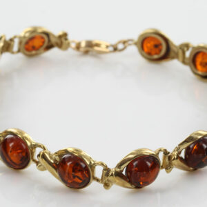 ITALIAN MADE KISS GERMAN BALTIC AMBER BRACELET IN 9CT solid GOLD -GBR099 RRP£1000!!!