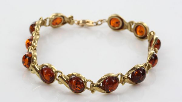 ITALIAN MADE KISS GERMAN BALTIC AMBER BRACELET IN 9CT solid GOLD -GBR099 RRP£1000!!!