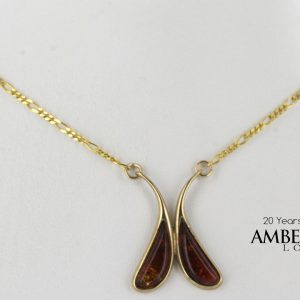Italian Made Modern German Baltic Amber Necklace in 9ct solid Gold- GN0037 RRP£395!!!