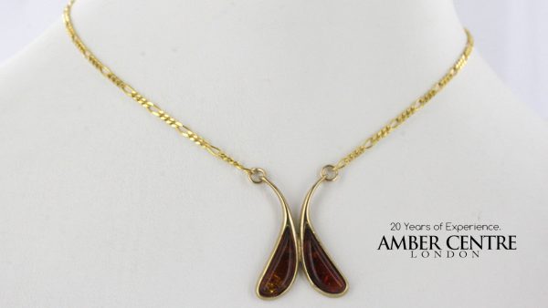 Italian Made Modern German Baltic Amber Necklace in 9ct solid Gold- GN0037 RRP£395!!!