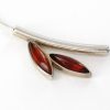 AMBER NECKLACE CONTEMPORARY DESIGN BALTIC Amber 925 SILVER -N039 RRP£75!!!