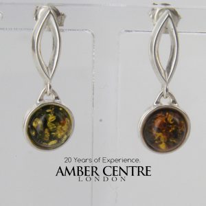 Italian Style Elegant German Baltic Amber 925 Silver Earrings E0112 RRP£35!!!