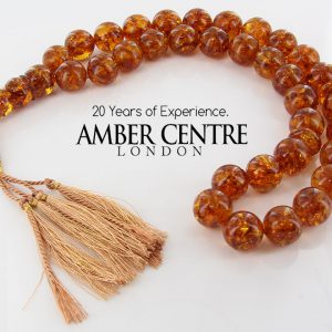 WORRY BEADS GENUINE GERMAN HANDMADE BALTIC AMBER Large - AW0068 RRP£1300!!!