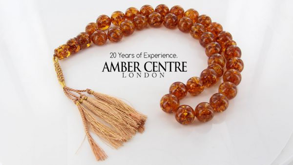 WORRY BEADS GENUINE GERMAN HANDMADE BALTIC AMBER Large - AW0068 RRP£1300!!!