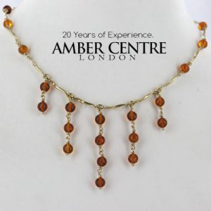 Italian Handmade German Baltic Amber Necklace in 9ct solid Gold- GN0030 RRP£995!!!