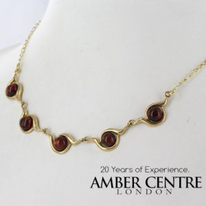 Italian Handmade German Baltic Amber Necklace in 9ct solid Gold- GN0044 RRP£625!!!