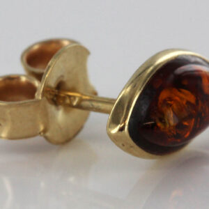 Italian Made Unique German Baltic Amber Studs In 9ct Gold GS0103 RRP£125!!!