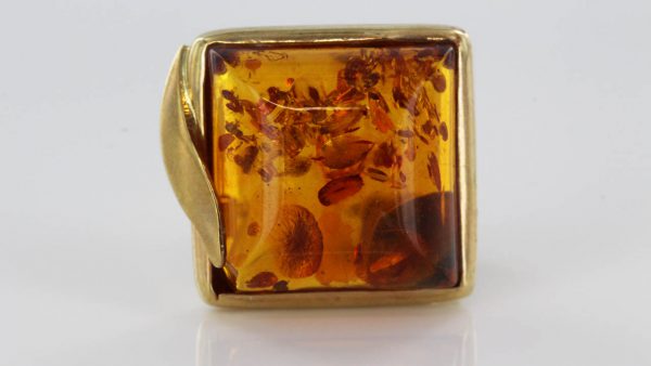 Italian Made German Elegant Baltic Amber Studs In 9ct Solid Gold GS0123 RRP£325!!!