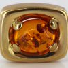 Italian Made Unique German Baltic Amber 9ct Solid Gold Stud Earring GS0069 RRP£325!!!