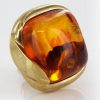 Italian Handmade Unique German Baltic Amber Stud Earrings In 9ct Solid Gold GS0016 RRP£325!!!