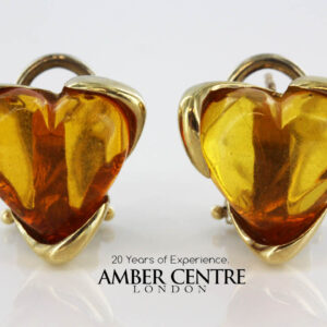 Italian Handmade Unique German Baltic Amber In 9ct Solid Gold GS0122 RRP£495!!!
