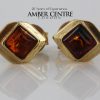 Italian Made Unique German Baltic Amber 9ct Gold Studs GS0077 RRP£125!!!