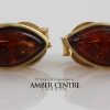 Italian Made Unique German Baltic Amber Studs In 9ct Gold GS0103 RRP£125!!!