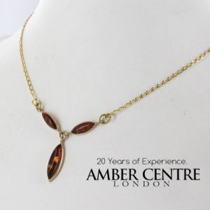 Italian Handmade German Baltic Amber Necklace in 9ct solid Gold- GN0046 RRP£325!!!